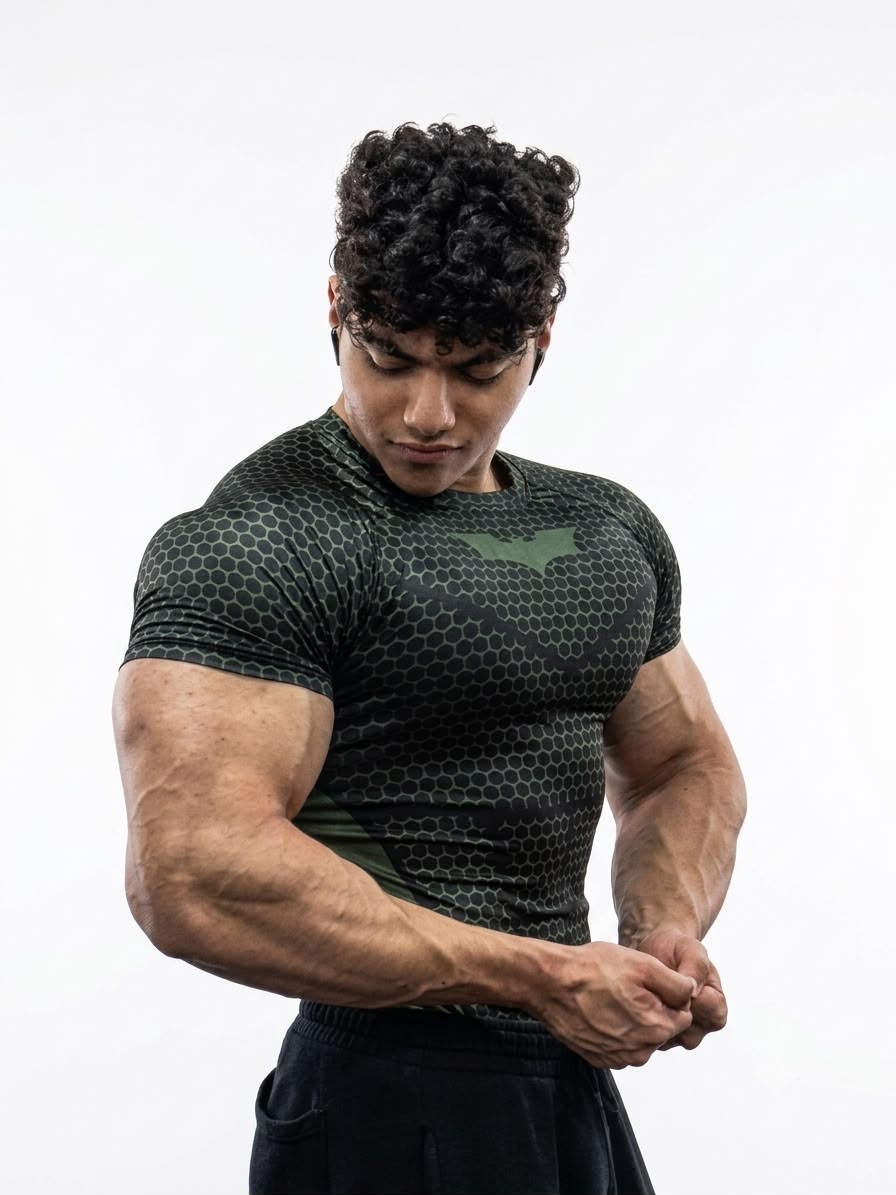 Batman Compression T-Shirt – Olive Green Edition
