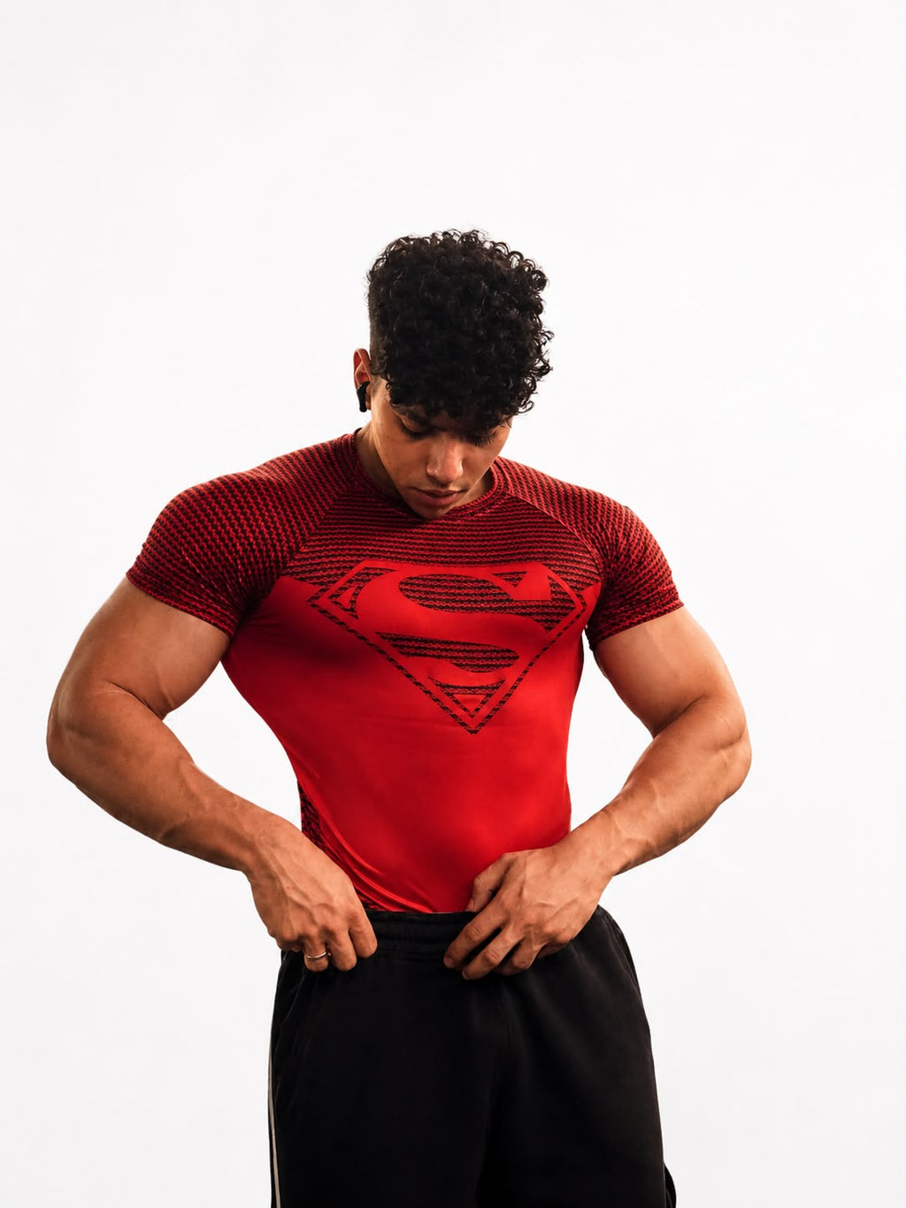 Superman Red Compression T-Shirt | Athletic Fit Gym & Casual Wear