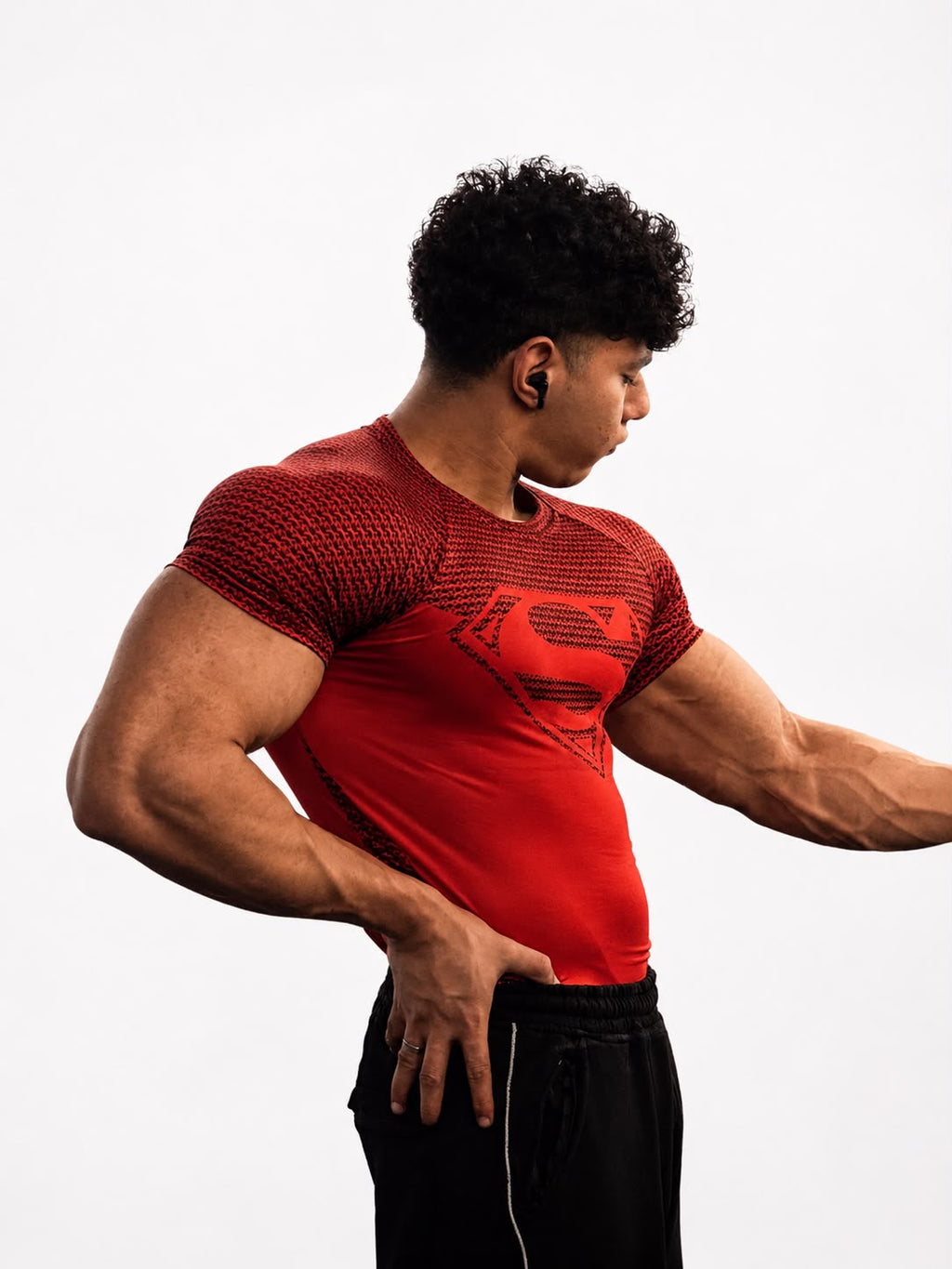 Superman Red Compression T-Shirt | Athletic Fit Gym & Casual Wear