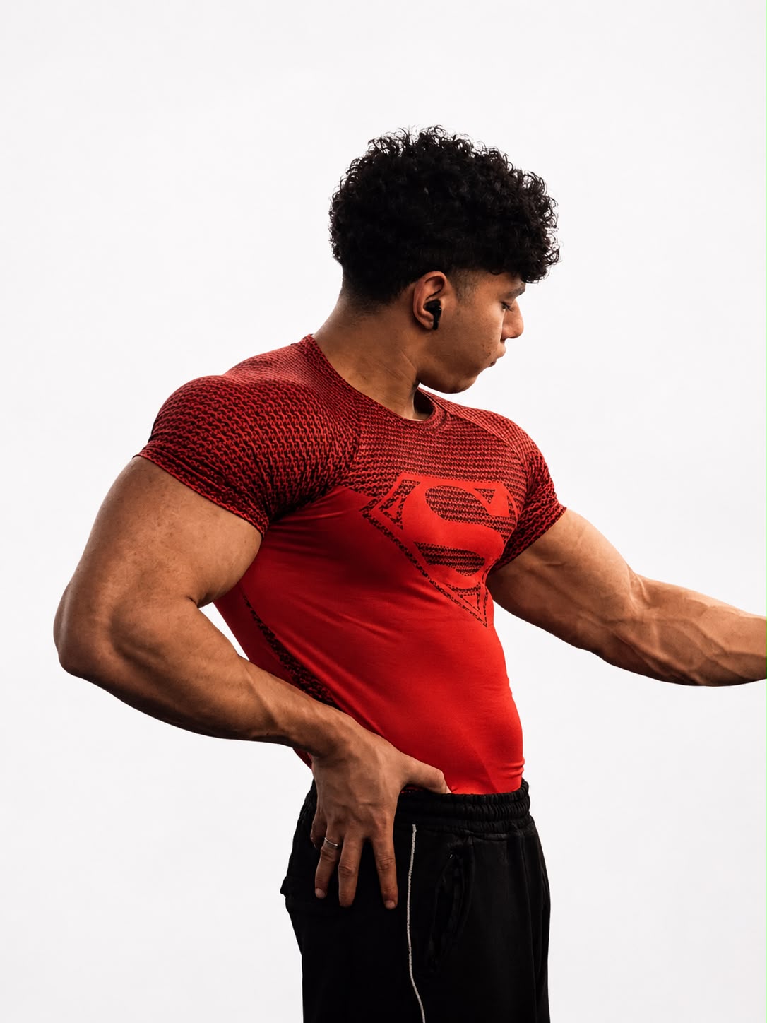 Superman Red Compression T-Shirt | Athletic Fit Gym & Casual Wear