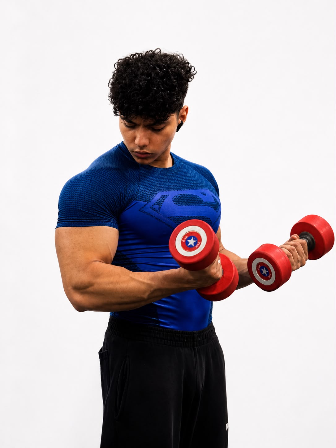Superman Blue Compression T-Shirt | Athletic Fit Gym & Casual Wear