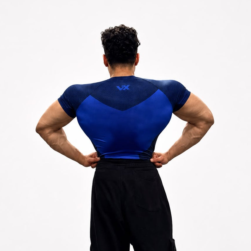 Superman Blue Compression T-Shirt | Athletic Fit Gym & Casual Wear